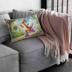 Almohada de dinosaurio funda infantil Mod.Velocidad Extinta