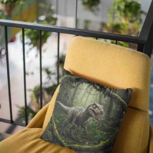 Fundas de cojín temática dinosaurio para niño Mod.Velociraptor