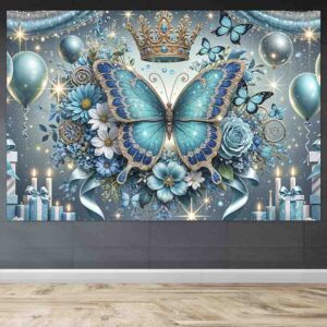 Backdrop photocall mariposas de colores Mod.Turquesa