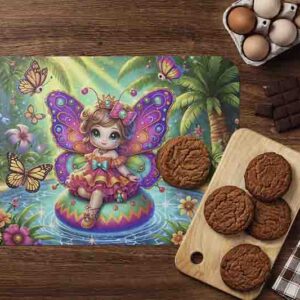 Mantelitos para mesa fiesta temática mariposa Mod.Aleteo Tropical