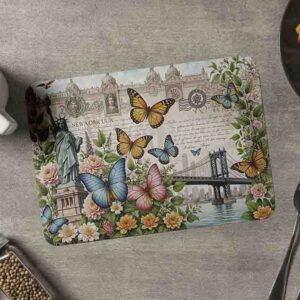 Mantel individual adornos de mariposas para cumpleaños Mod.Postales de Nueva York