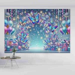 Backdrop mariposas aesthetic Mod.Arco Azul
