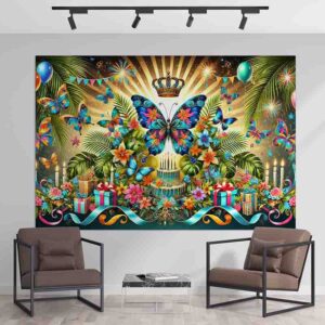 Decoraciones de mariposas para niñas Backdrop photocall Mod.Carnaval