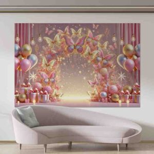 Mariposas decoración Backdrop Mod.Arco Rosa