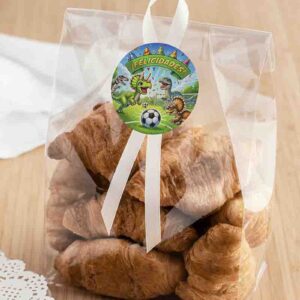 Etiquetas de dinosaurios para recuerdo fiesta