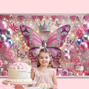 Fiesta de mariposas Backdrop decoración Mod.Brillo de Princesa