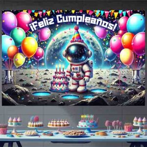 Fiesta temática astronauta Backdrop fondo Mod.Fiesta Lunar
