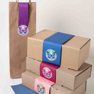 Etiquetas de mariposa Infantiles para recuerdo fiesta 10pz