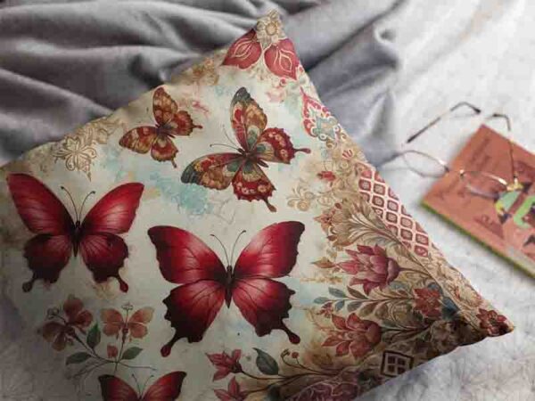 Fundas cojines de flores y mariposas aesthetic Mod.Ala Majestuosa - Image 4
