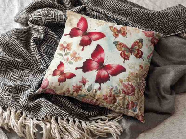 Fundas cojines de flores y mariposas aesthetic Mod.Ala Majestuosa
