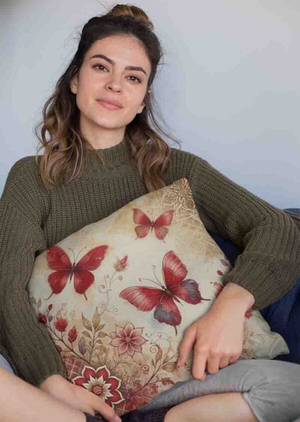 Fundas para cojín decorativo cama con mariposas Mod.Alas de Romance - Image 4