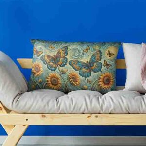 Fundas almohadas decorativas para cama mariposas aesthetic  Mod.Aleteo Celestial