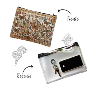 Cosmetiqueras mayoreo transparentes de mariposas Mod.Aleteo Mexicano