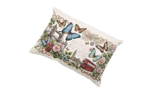 Almohada funda con mariposas Mod.Aleteo en Londres - Image 2