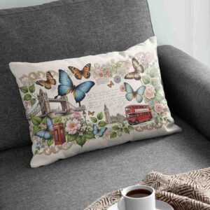 Almohada funda con mariposas Mod.Aleteo en Londres