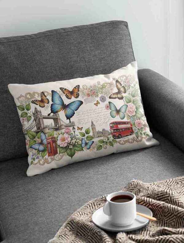 Almohada funda con mariposas Mod.Aleteo en Londres