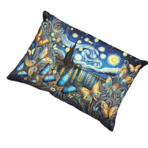 Funda de almohada mariposas aesthetic Mod.Aleteo en la Noche Estrellada