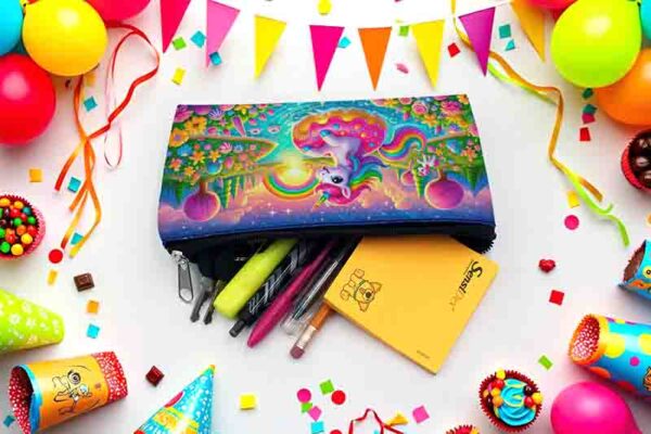 Lapiceras de unicornio recuerdos para fiestas MOD.Amanecer de Caramelo