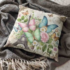 Cojines para niñas decoración de mariposita Mod.Aromas de París