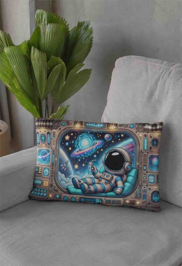 Almohada funda decoracion de astronauta Mod.Aventura Cósmica