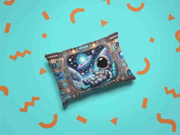 Almohada funda decoracion de astronauta Mod.Aventura Cósmica - Image 3