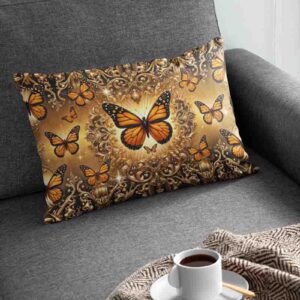 Funda para almohada mariposas decoracion Mod.Brillo Monarca