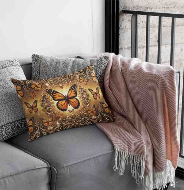 funda para almohada mariposas decoracion Mod.Brillo Monarca - Image 3