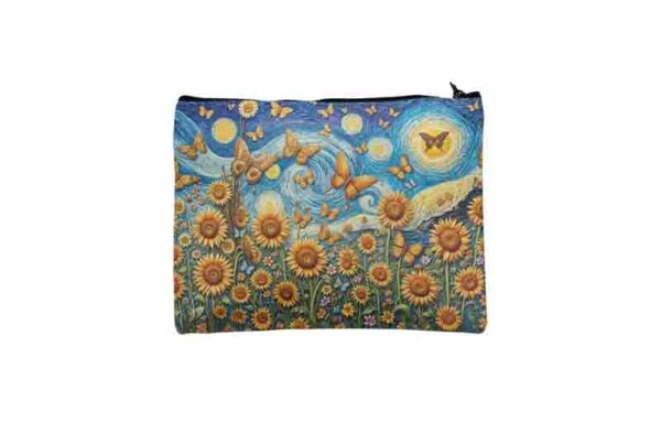 Bolsa cosmetiquera translucida con mariposas Mod.Campos de Sol y Sueños - Image 2