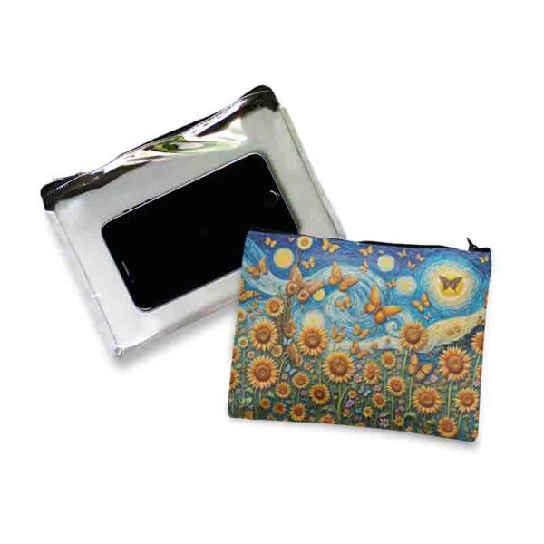 Bolsa cosmetiquera translucida con mariposas Mod.Campos de Sol y Sueños - Image 3