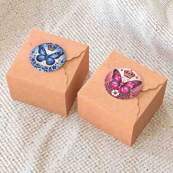 Stickers de mariposas fantasy adhesivas circulares 10 pz - Image 6