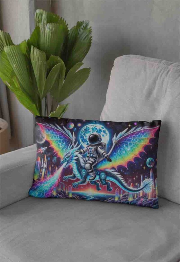 Protector de almohada astronauta decoracion Mod.Dragón del Cosmos