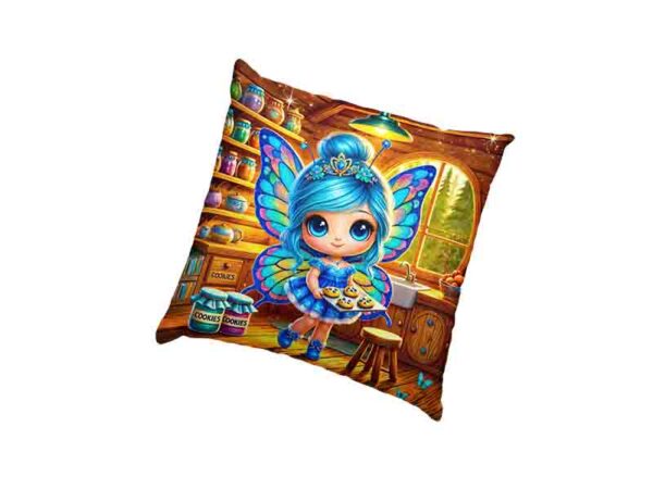 Cojines decorativos para sala de mariposas Mod.Dulce Hada Azul - Image 3