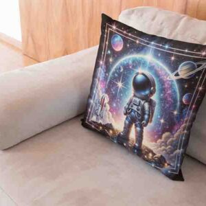 Cojines decorativos para cama tematica astronauta Mod.En la Cima del Cosmos
