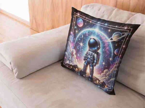 Cojines decorativos para cama tematica astronauta Mod.En la Cima del Cosmos