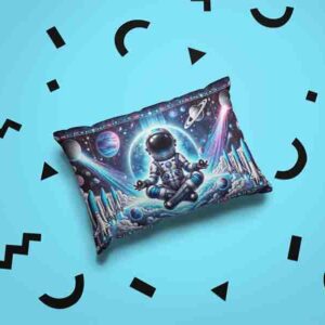 Funda para almohada larga tematica astronauta Mod.Equilibrio Galáctico