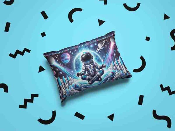 Funda para almohada larga tematica astronauta Mod.Equilibrio Galáctico