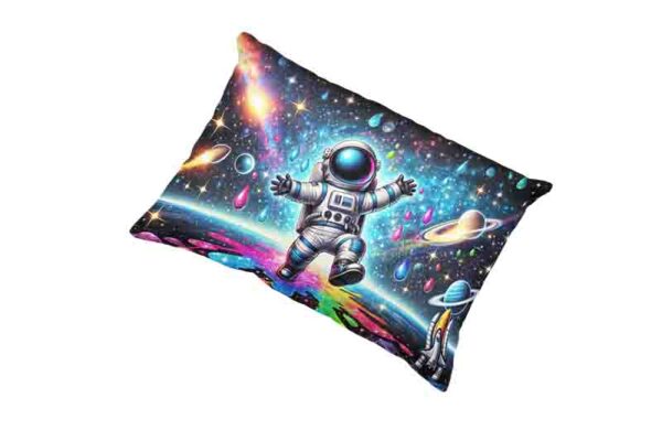 Fundas para almohadas economicas temática astronauta Mod.Galaxia de Colores - Image 3