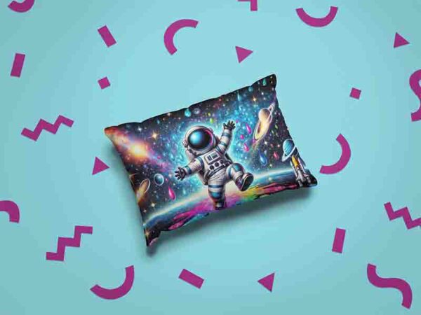 Fundas para almohadas economicas temática astronauta Mod.Galaxia de Colores - Image 2