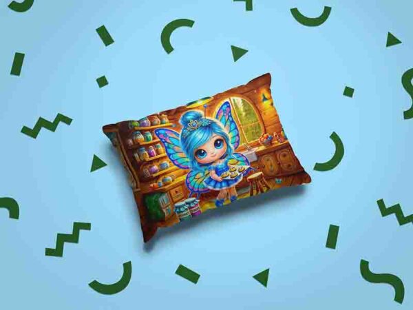 funda para almohada mariposas decoracion Mod.Galleta Celeste