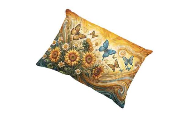 Cubre almohadas mariposas decorativas Mod.Girasoles en Vuelo - Image 3