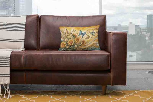 Cubre almohadas mariposas decorativas Mod.Girasoles en Vuelo - Image 2