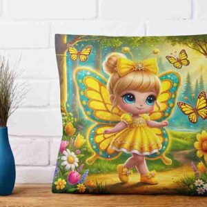 Cojines decorativos para la sala con mariposas Mod.Hada Dorada