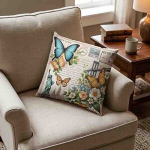 Cojín de mariposa decorativo para sala Mod.Mariposa en Nueva York