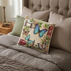 Cojines infantiles decoración temática mariposas Mod.Mariposa Británica