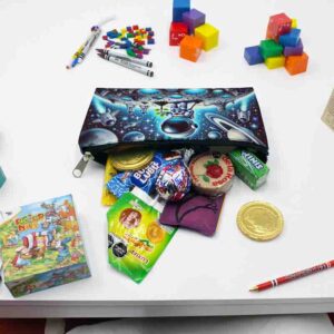 Cosmetiqueras de astronauta regalo recuerdo de cumpleaños Mod.Jardín Galáctico