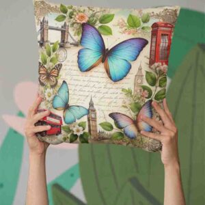 Cojines infantiles decoración temática mariposas Mod.Mariposa Británica
