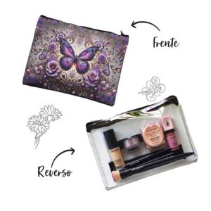 Cosmetiquera de viaje transparente con mariposas Mod.Mariposa Imperial
