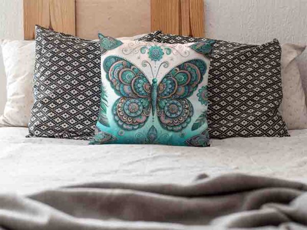 Funda de cojín para sofá decoración de mariposita Mod.Mariposa del Cielo Interior