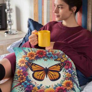 Fundas para cojines pequeños de maripositas Mod.Mariposa en Flor Eterna