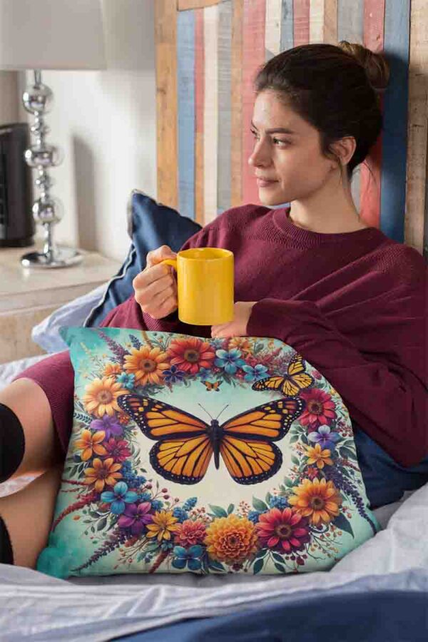 Fundas para cojines pequeños de maripositas Mod.Mariposa en Flor Eterna